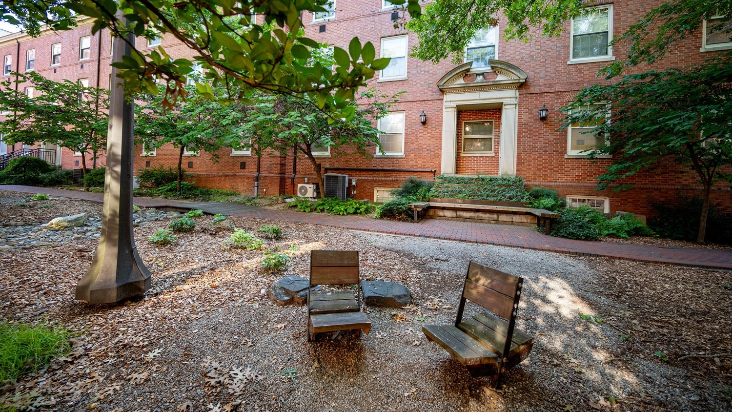 The Artist's Backyard, located between Turlington and Owens residence halls