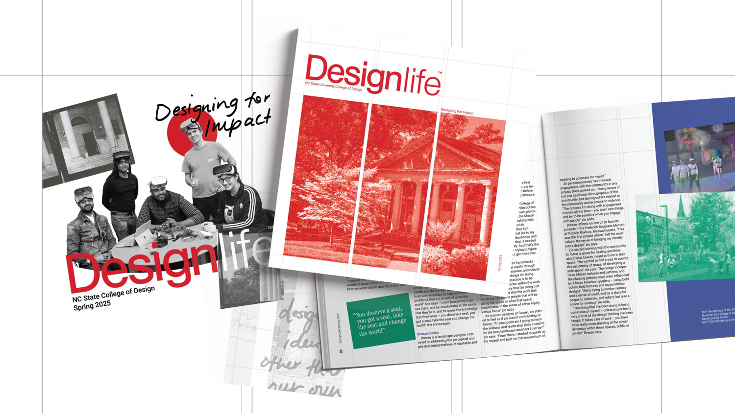 mockups for the 2025 issue of designlife magazine