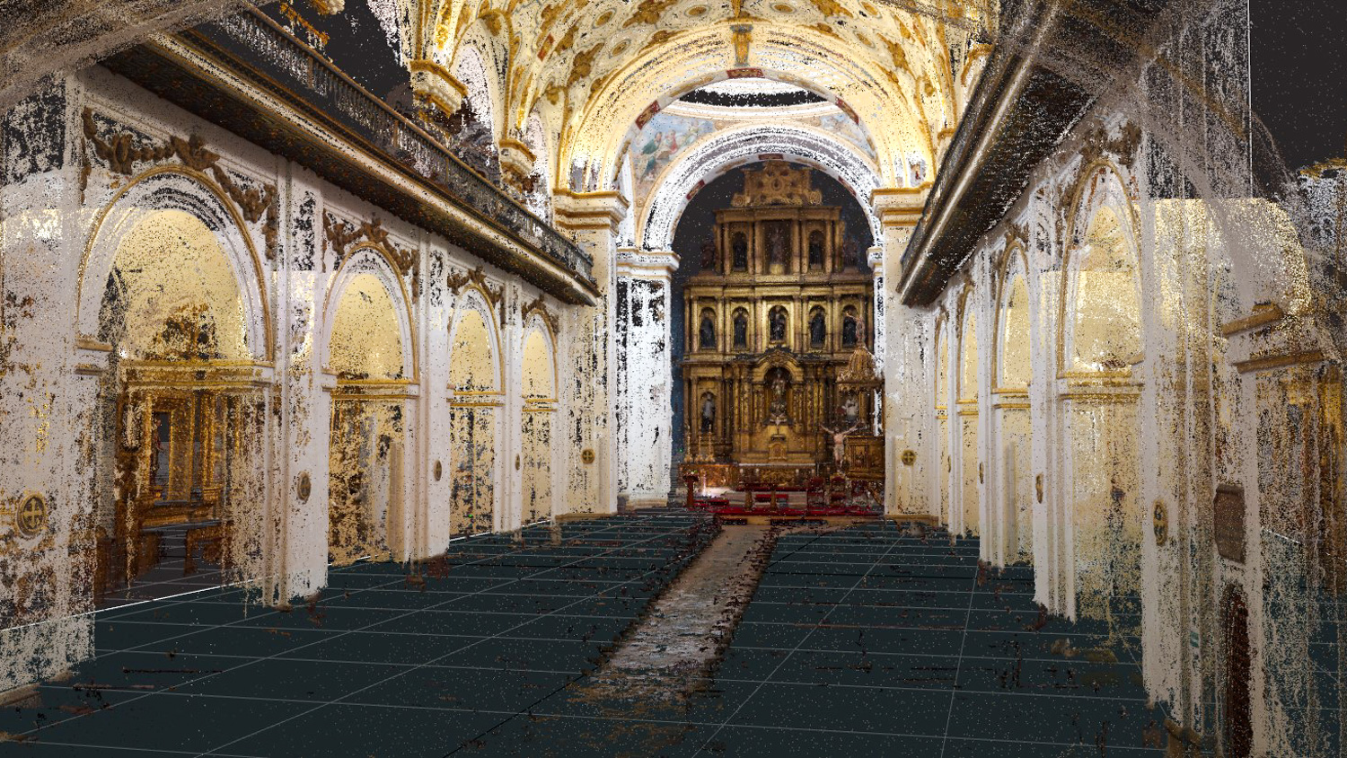 A partial rendering of the San Ignacio Church interior
