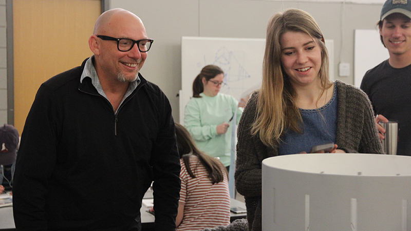 zoetrope with Pat FitzGerals, students, animation