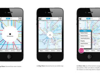 Local Transport Map, based on thematic of time