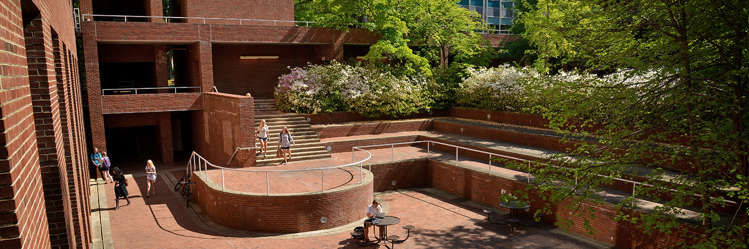 Exterior campus in spring