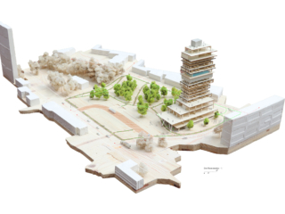 Intersperse | Axonometric Site By Dillon Patel and Dave Wright Course ID: ARC 302 Intersperse serves as a nexus for public gathering, living, and playing within the diverse typology of Atlanta. The project design is invested in the future development of its site as a mixed-use community for diverse socio-economic classes.