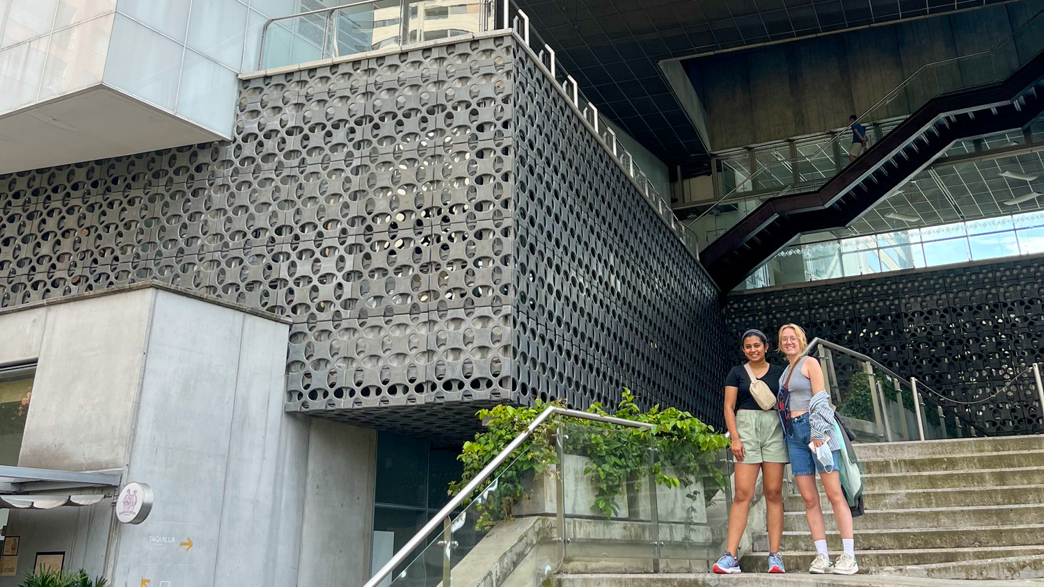 Anusha and Caroline in Medellin