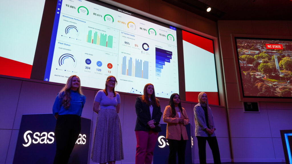 Team Sunny Side combined real and abstract views of supply models augmented with automated actions.