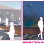 Day and night renderings of Halina Pyzdrowski's paper streets project