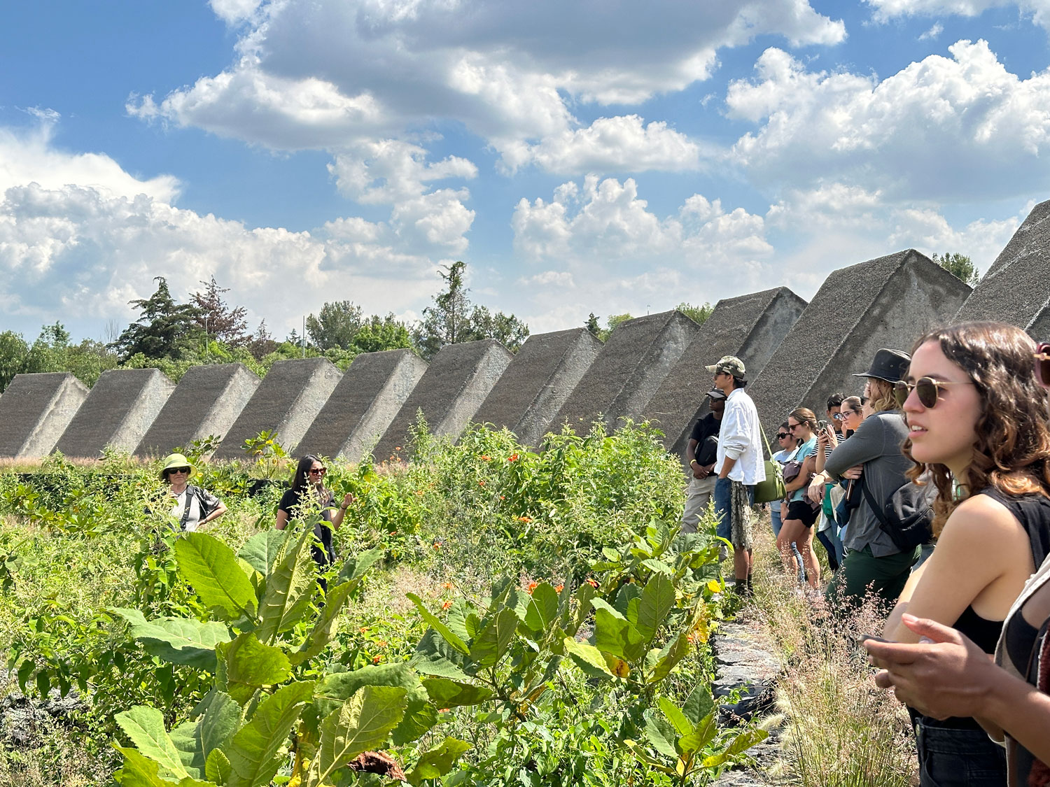 Students visited Espacio Escultórico, which means "sculptural space," a UNESCO World Heritage site made from volcanic rock at UNAM.