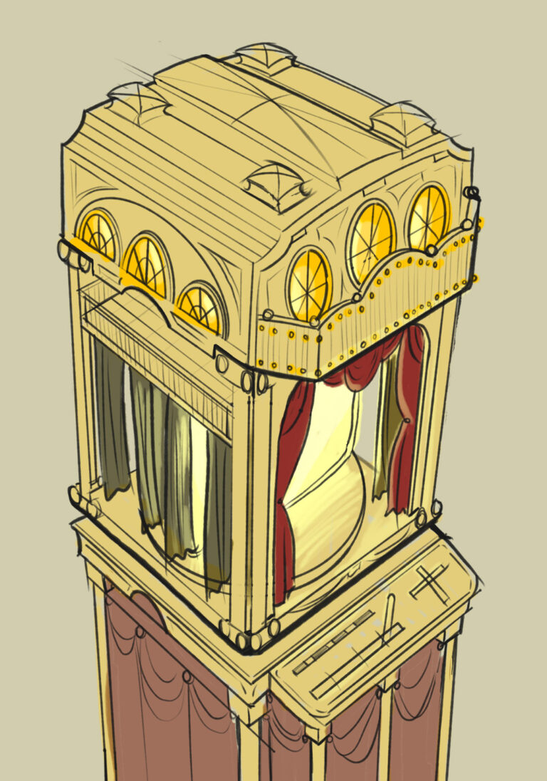 Concept sketch of Maestro's Theatre