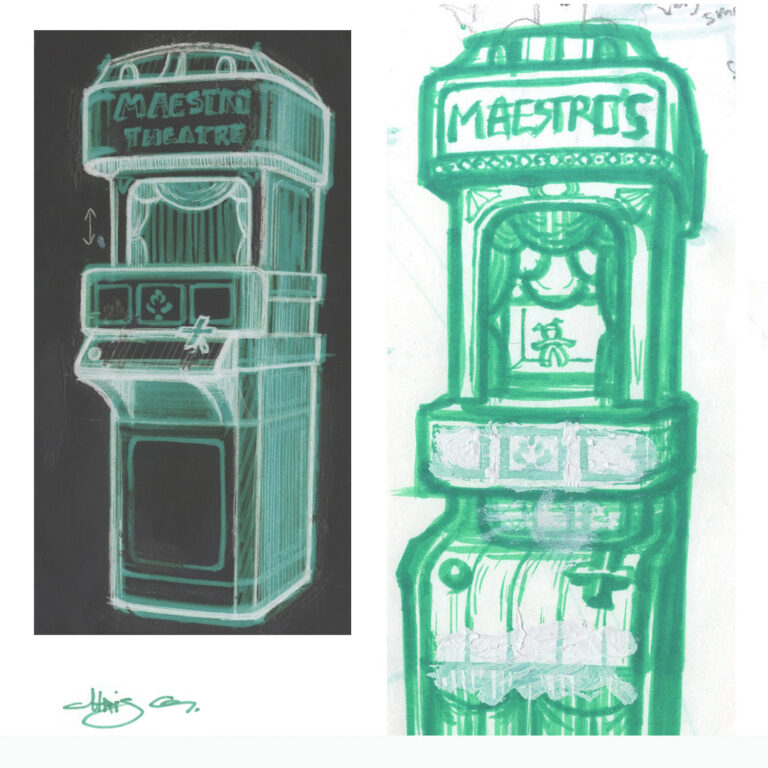 Concept sketch of Maestro's Theatre